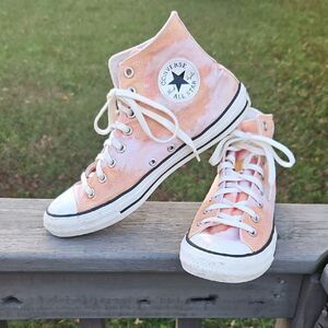 Converse Chuck Taylor All Star High Tops – Orange Tie-Dye – Women’s 10.5
